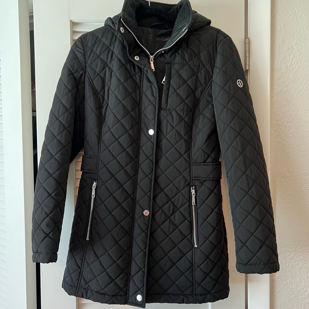 Quilted Black Calvin Klein Winter Coat